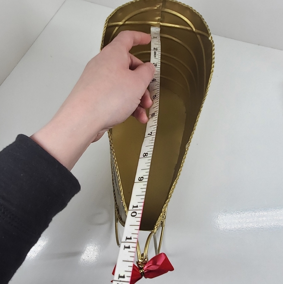 Gold Christmas Holiday Sleigh Decoration - Picture 9 of 12